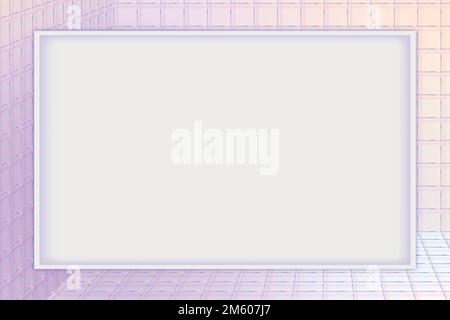 3D pastel vector grid patterned frame Stock Vector