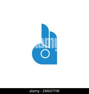 letter d exclamation design logo vector Stock Vector