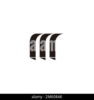 letter mr stripes geometric logo vector Stock Vector