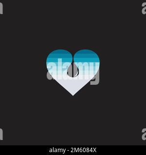 love pure oil water gradient design symbol vector Stock Vector