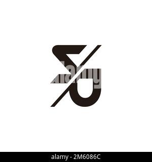 letter sd sj slice motion logo vector Stock Vector