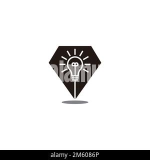 pen light bulb smart symbol logo vector Stock Vector