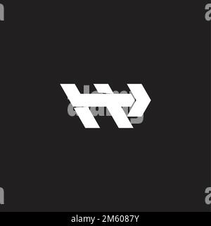 letter h swoosh arrow simple geometric logo vector Stock Vector