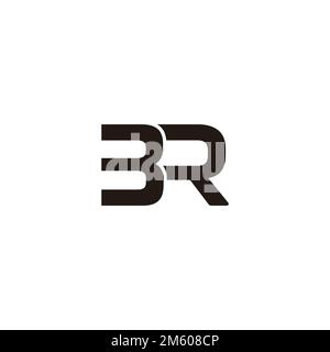letter br simple clean geometric logo vector Stock Vector