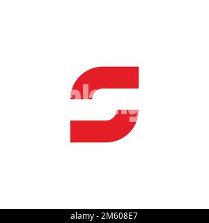 letter s square rotate simple line logo vector Stock Vector
