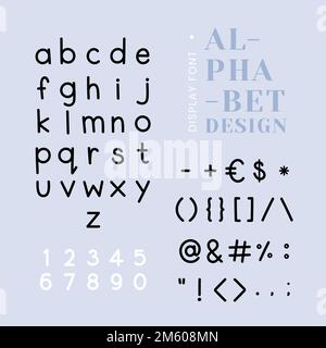 Styled alphabet and symbol set vector Stock Vector