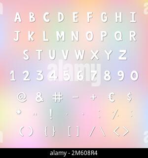 Styled alphabet and symbol set vector Stock Vector