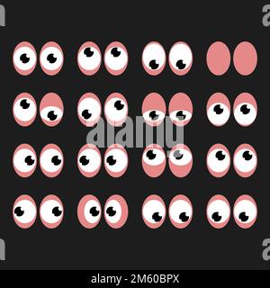 Set of human isolated pairs of eyes Stock Vector