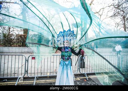 London UK 01 January 2023 The colorful and diversity of London was at todays parade in front of a record crowds who come to enjoy and marveled at the colors music and floats. Paul Quezada-Neiman/Alamy Live News Stock Photo