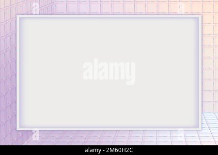3D pastel vector grid patterned frame Stock Vector