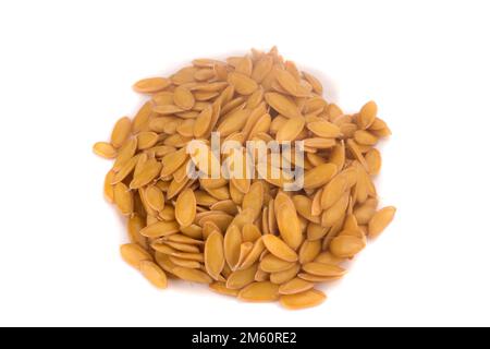 melon seeds on white background. Stock Photo