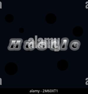 Hustle retro font typography vector Stock Vector