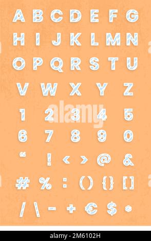 Letter number sign set vector Stock Vector