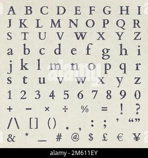 Floral letter number sign set vector on beige Stock Vector