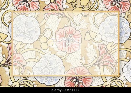 Botanical frame vector vintage hand drawn Stock Vector