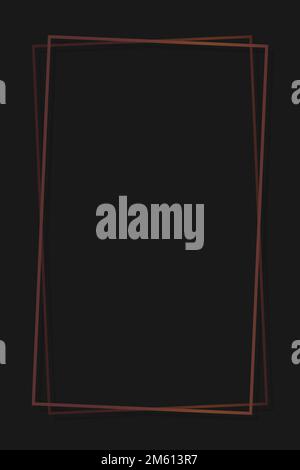 Rectangular Bronze Frame Rectangle bronze frame on black background vector Stock Vector Image ...