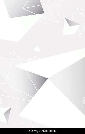 Light gray geometrical shape decorated banner Stock Vector