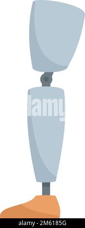 Metal prosthetic leg icon. Flat illustration of Metal prosthetic leg vector icon for web design isolated Stock Vector