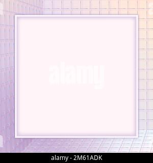 3D pastel vector grid patterned frame Stock Vector
