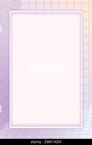 3D pastel vector grid patterned frame Stock Vector