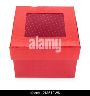 red gift box isolated on white background. Stock Photo