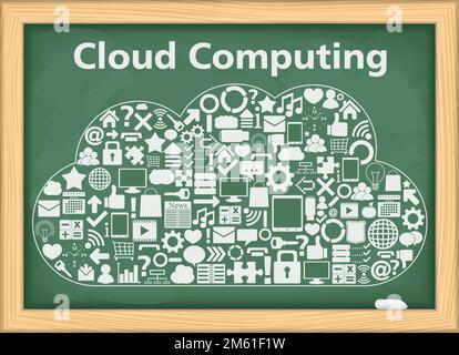 Cloud computing concept, vector eps10 illustration Stock Vector