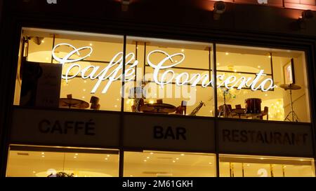 Caffe Concerto - Beautiful cafe in London West End - LONDON, UK - DECEMBER 20, 2022 Stock Photo