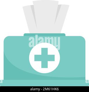 Disinfection wipes icon. Flat illustration of Disinfection wipes vector icon for web design isolated Stock Vector