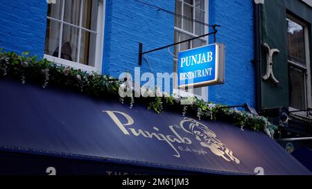Punjab restaurant in London - LONDON, UK - DECEMBER 20, 2022 Stock Photo