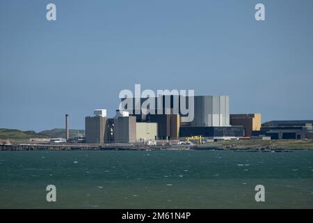 Wylfa Nuclear Power Station (Welsh: Atomfa'r Wylfa), Anglesey, North Wales, UK Stock Photo