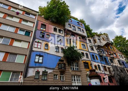 Hundertwasser Village in the Landstraße district Vienna Stock Photo