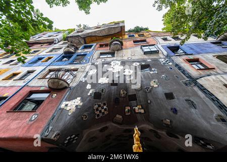 Hundertwasser Village in the Landstraße district Vienna Stock Photo