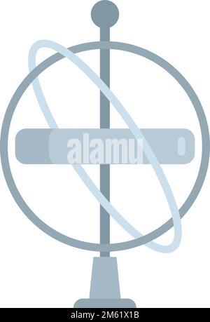 Gyro momentum icon flat vector. Accelerometer gyroscope. Mobile phone ...