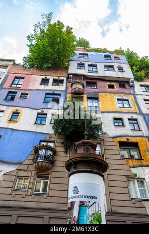 Hundertwasser Village in the Landstraße district Vienna Stock Photo