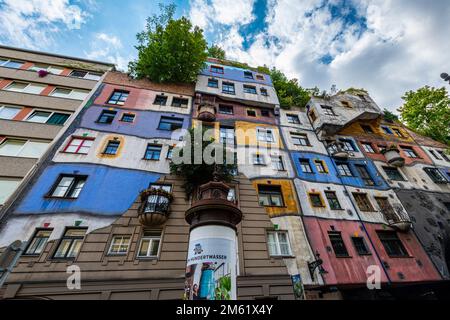 Hundertwasser Village in the Landstraße district Vienna Stock Photo