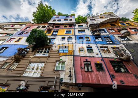 Hundertwasser Village in the Landstraße district Vienna Stock Photo