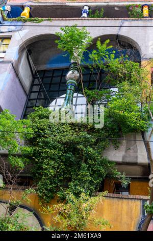 Hundertwasser Village in the Landstraße district Vienna Stock Photo