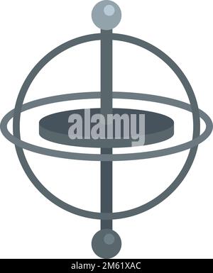 Gyro momentum icon flat vector. Accelerometer gyroscope Stock Vector ...
