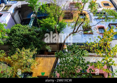 Hundertwasser Village in the Landstraße district Vienna Stock Photo