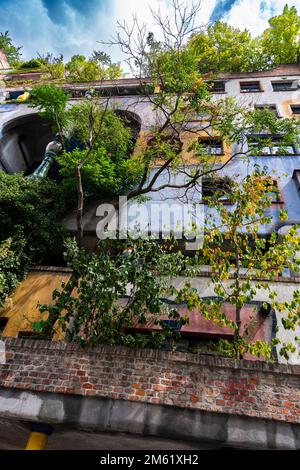 Hundertwasser Village in the Landstraße district Vienna Stock Photo