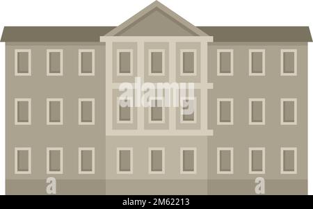Ireland parliament icon flat vector. Dublin skyline palace. Parliament house isolated Stock Vector