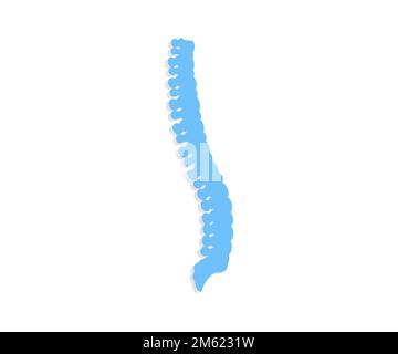 Human spine simple icon logo design. Human spine symbol for medical vector design and illustration. Stock Vector