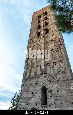 San Nicolas tower, Torre Mudejar, Moorish tower, Coca, province Segovia, Castile-Leon, Spain Stock Photo