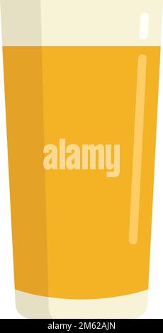 Peach fresh juice icon. Flat illustration of Peach fresh juice vector icon for web design isolated Stock Vector