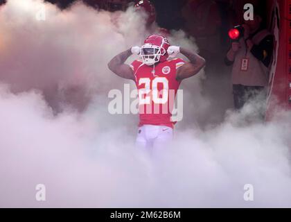 Kansas City, United States. 01st Jan, 2023. Kansas City Chiefs safety Justin Reid (20) makes his entrance at Arrowhead Stadium in Kansas City, Missouri on Saturday, January 1, 2023. Photo by Jon Robichaud/UPI Credit: UPI/Alamy Live News Stock Photo