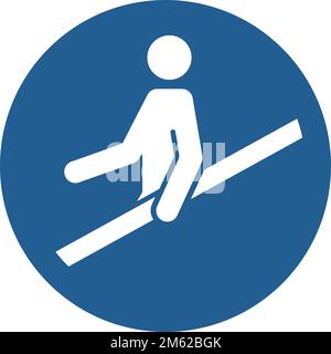 ISO 7010 M012 – Use handrail Stock Vector