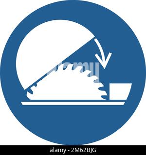 ISO 7010 M031 — use guard to protect from injury from the table saw Stock Vector