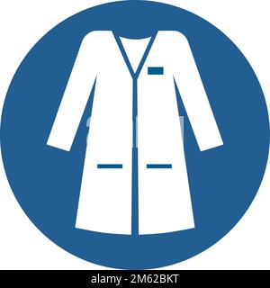 ISO 7010 M059 – Wear laboratory coat Stock Vector