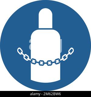 ISO 7010 M046 — secure gas cylinders Stock Vector