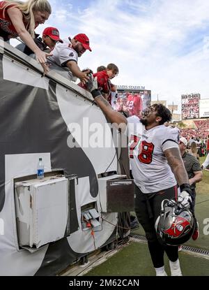 Tampa Bay Buccaneers offensive tackle Brandon Walton (73) walks